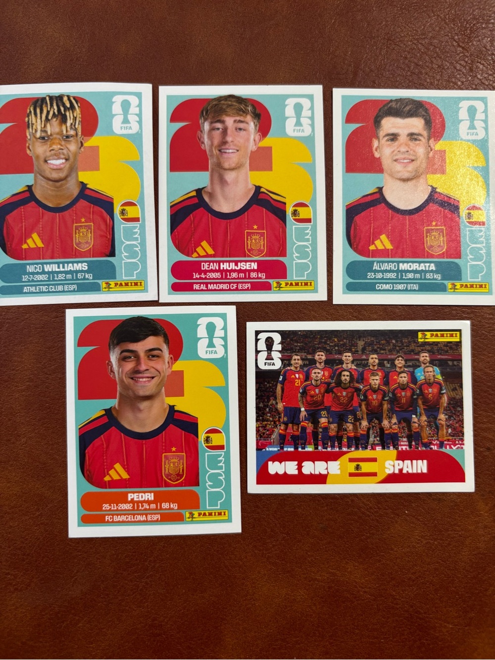 Panini Spain Soccer Sticker Set - Red, Yellow, Blue
